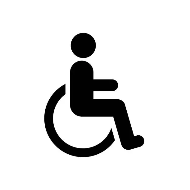 Vector illustration of Wheelchair icon
