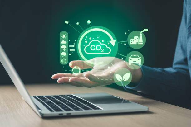 istock net zero target and carbon credit.CO2 emission reduction to stop global warming problem and reduce pollution into atmosphere from big industrial. 2007015553