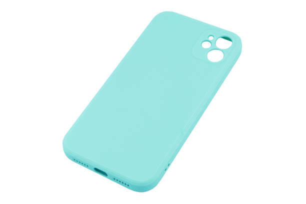 istock Mobile phone case isolated on white background. Smart phone case isolated. Blue silicone case for smartphone or phone with cutouts for the camera. 2007022015