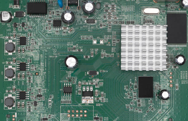 istock Macro shot of Circuit board with resistors microchips and electronic components isolated. Computer hardware technology. Integrated communication processor. 2007031104