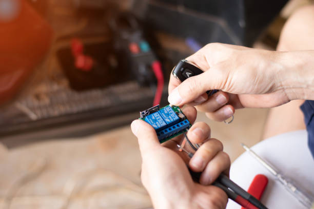 istock The relay installation is connected to the remote control lock and motorcycle bracket through a remote control, making it convenient and safe to use. 2007037316