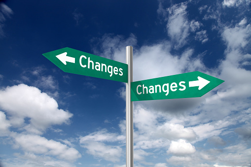 Change direction sign future choice decisions