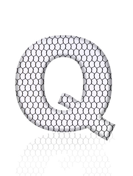 istock Isolated shot of three-dimensional rusty wire mesh alphabet letter Q on white background 2007064796