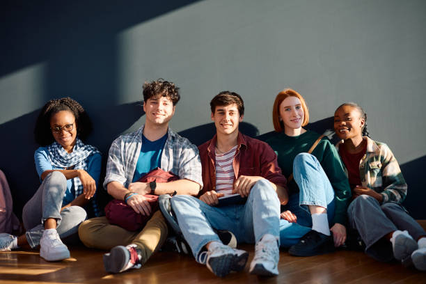 istock Multiracial group of happy college students looking at camera. 2007099924