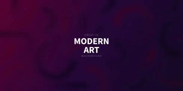 Vector illustration of Abstract blurred design with geometric shapes - Trendy Purple Gradient