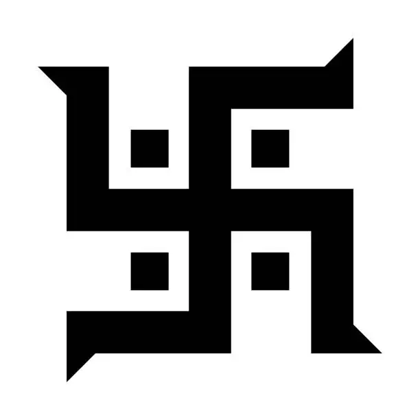 Vector illustration of Hindu  icon. Hindu swastika icon. Vector.