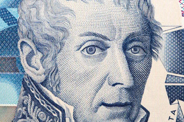 Photo of Alessandro Volta a closeup portrait from Italian money