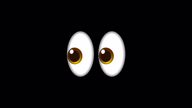 Cartoon simple blinking looking angry eyes in alpha channel (transparent background). Just drop the clip straight into your project. Social media fire icon.