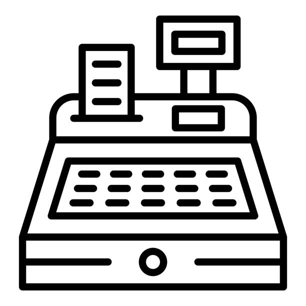 cash register icon style - cashregister点のイラスト素材／クリップアート素材／マンガ素材／アイコン素材