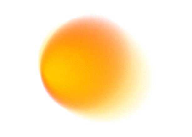 stockillustraties, clipart, cartoons en iconen met orange circle gradient noise gradation. abstract color watercolor blur mesh shape on white background. gradient aura, grain neon blob with noise effect vector illustration. - oranje