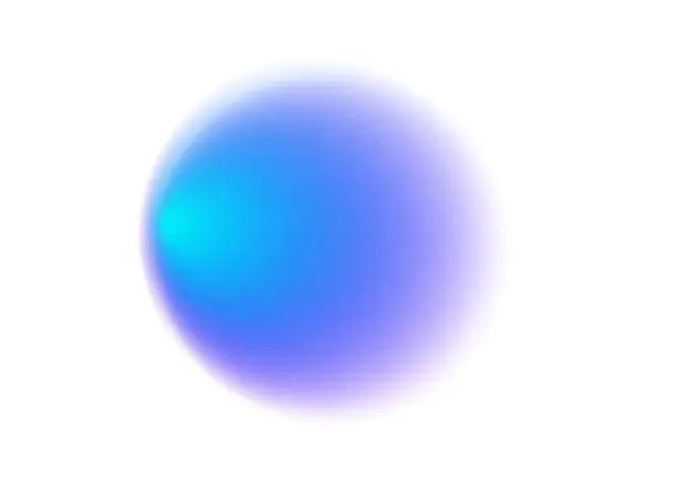 Vector illustration of Blue neon circle gradient noise gradation. Abstract color watercolor blur mesh shape on white background. Gradient aura, grain neon blob with noise effect vector illustration.