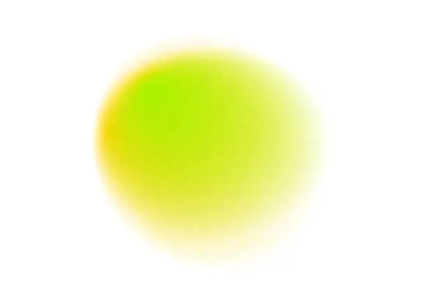 Vector illustration of Yellow circle gradient noise gradation. Abstract color watercolor blur mesh shape on white background. Gradient aura, grain neon blob with noise effect vector illustration.