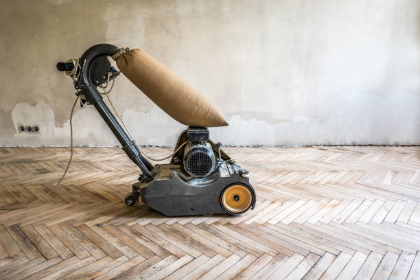 istock Professional grinding sanding machine for parquet floor. Industrial theme 2007404615