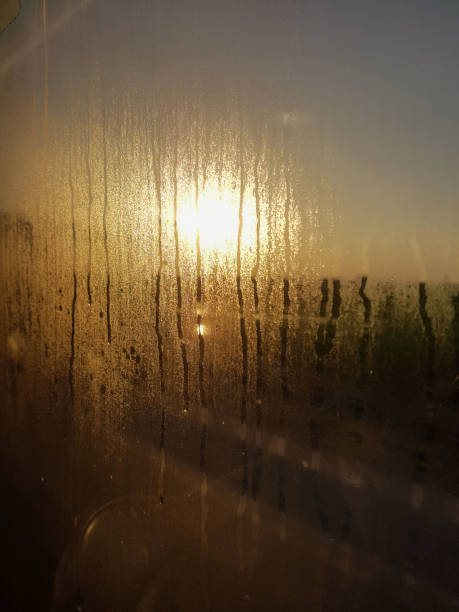 istock The sun and its light behind the steamed glass 2007487936