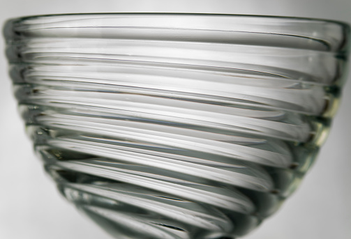 Glass pattern of a bowl close-up, macro