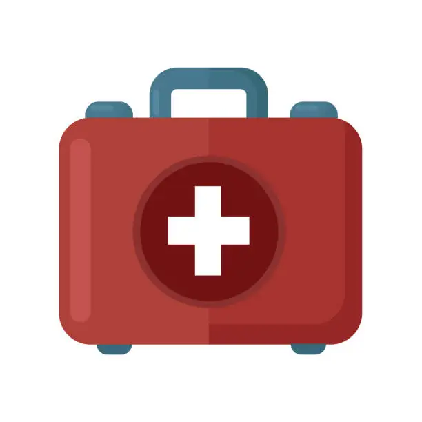 Vector illustration of First aid kit icon clipart avatar logotype isolated vector illustration