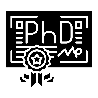 Phd icon vector image. Can be used for University.