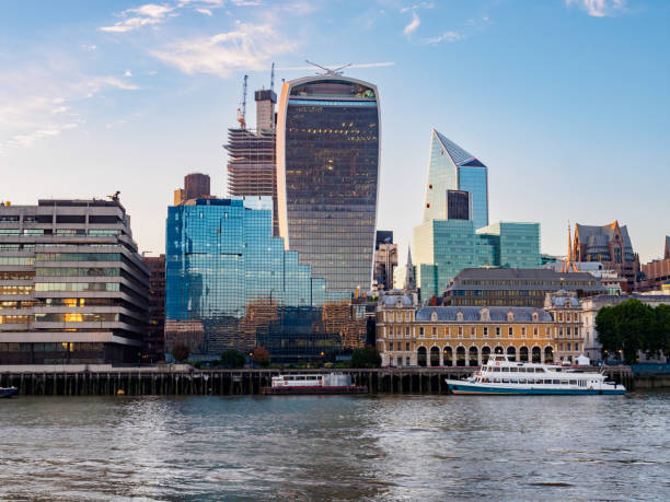 Modern buildings and Old Billingsgate at London bridge, UK