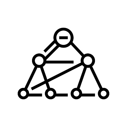 breadth first search bfs line icon vector. breadth first search bfs sign. isolated contour symbol black illustration