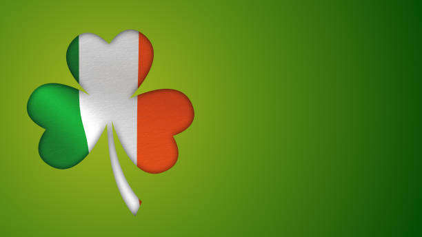 Celebrate St. Patrick's Day with this vibrant image featuring the Irish flag waving gracefully inside a shamrock. The perfect patriotism and luck, it's ideal for greeting cards, posters, or any project celebrating Irish culture and independence. The dynamic motion and festive design add a touch of creativity to your content.