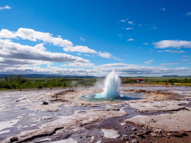 Strokkur Geysir on Golden Circle in Iceland