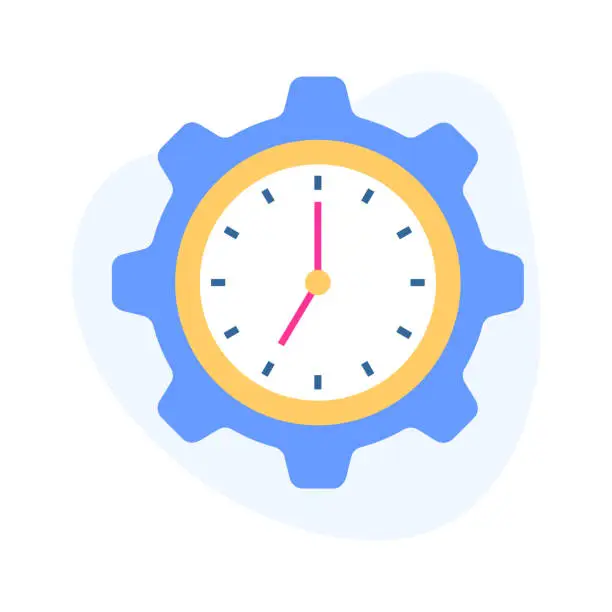 Vector illustration of Grab this Beautifully designed time management icon in flat style.