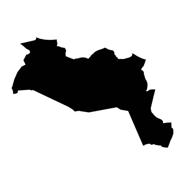 Vector illustration of Sila Region map, administrative division of Chad. Vector illustration.