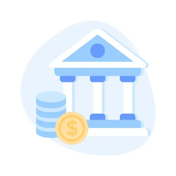 Vector illustration of Get hold of this creative icon of banking in flat style.