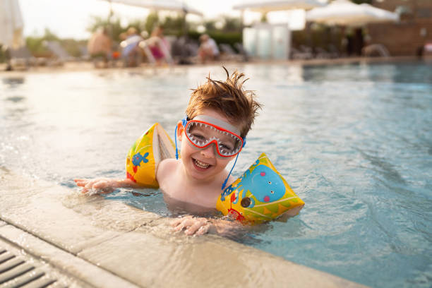 istock Little boy enjoying a day at the swimming pool 2007629979