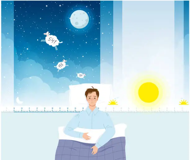 Vector illustration of Sleep: A Vital Factor for Health and Well-being