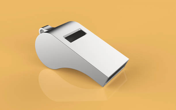 istock Metal whistle on orange background. 2007691730