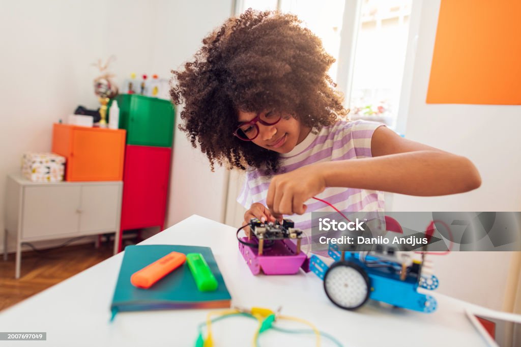 Young Students Learning About Coding In Elementary School Stock Photo Young students learning about coding in elementary school stock photo
