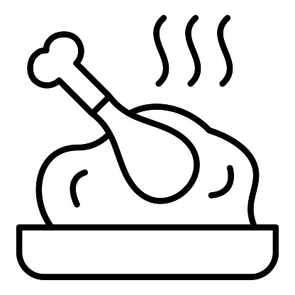 Roast Chicken Icon Style