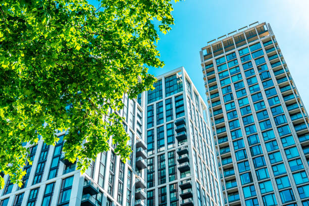 Modern apartment building in London