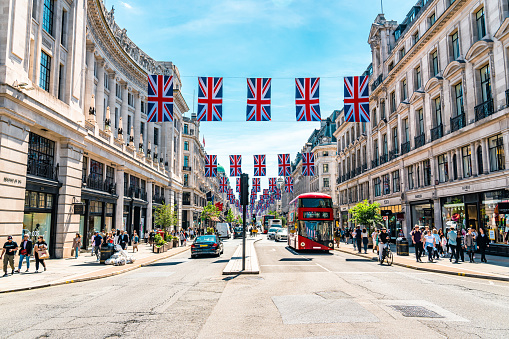 Union Jacks on Oxford Street