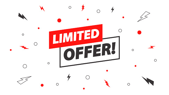 Limited Offer - Banner Template on the White Background. Vector Illustration