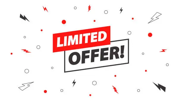 Vector illustration of Limited Offer - Banner Template on the White Background. Vector Illustration