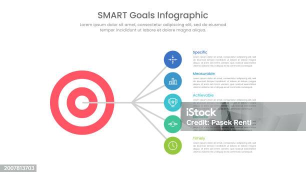 Smart Goals Abstract Smart Goals Infographic Template Design With Target Illustration Stock ...