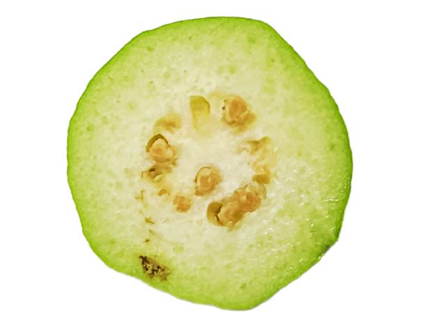 istock Guava fruit isolated on the white background, fresh Psidium guajava fruit 2007816878