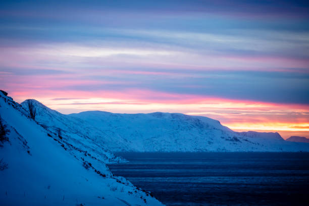 istock Arctic landscape with beautiful sunset. 2007856649
