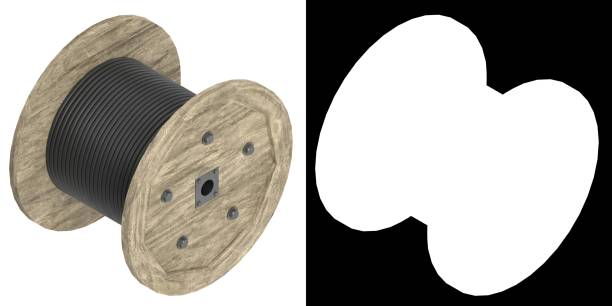 istock Wooden coil of electric cable 2007865765