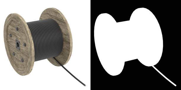 istock Wooden coil of electric cable 2007865766