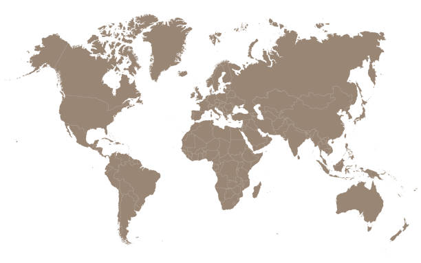 World map with details of countries. Vector illustration in HD very easy to make edits. world map stock illustrations