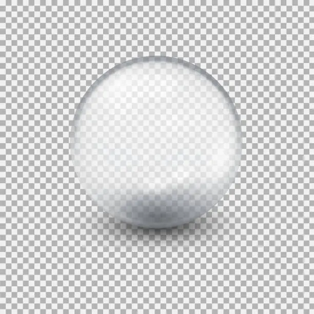 Vector illustration of Glass ball isolate .Transparent glas Vector illustration .