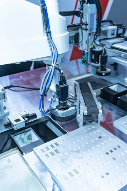 istock smart robot in manufacturing industry for industry 4.0 and technology concept. Robotic vision sensor camera system. 2007979897