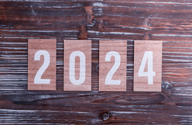 istock The year 2024 text on wooden card 2007984666