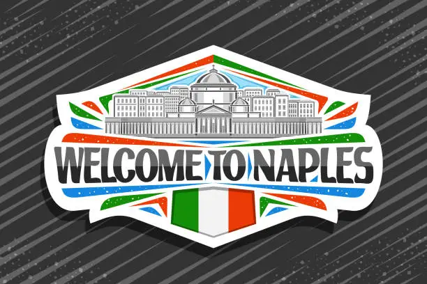 Vector illustration of Vector logo for Naples
