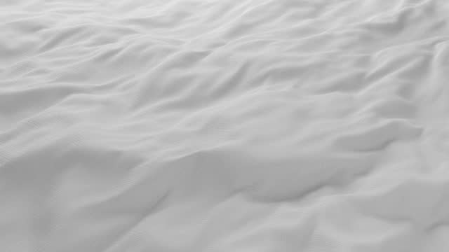 Wavy White silk fabric fluttering surface with fabric detail