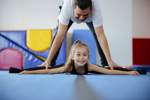 istock Happy girl during corrective gymnastics 2008128195