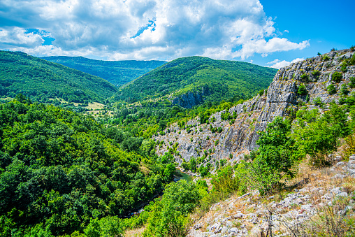 Visocica River, Balkan Mountain, view from the top of the hill, Serbia